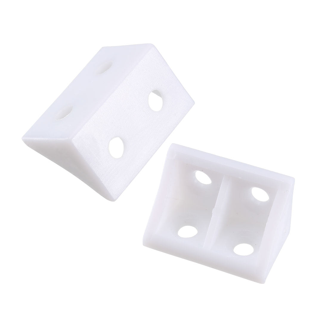 uxcell Uxcell 50 Pcs 90 Degree White Plastic Furniture Closet Cabinet Corner Connectors