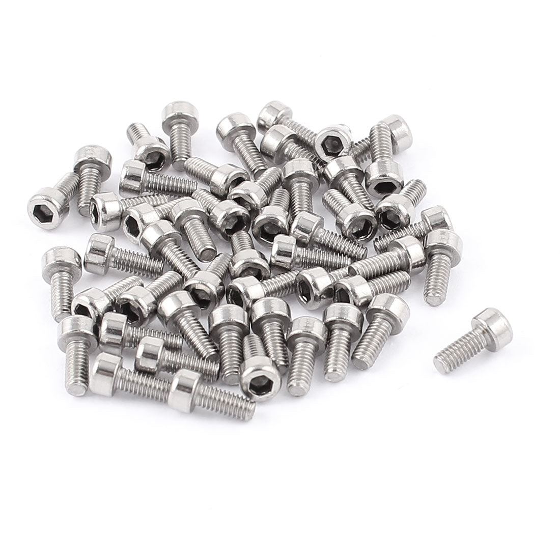 uxcell Uxcell 50pcs M2,5 x 6mm Metall Innensechskantschraube Rostfrei Völlige Gewinde DE de