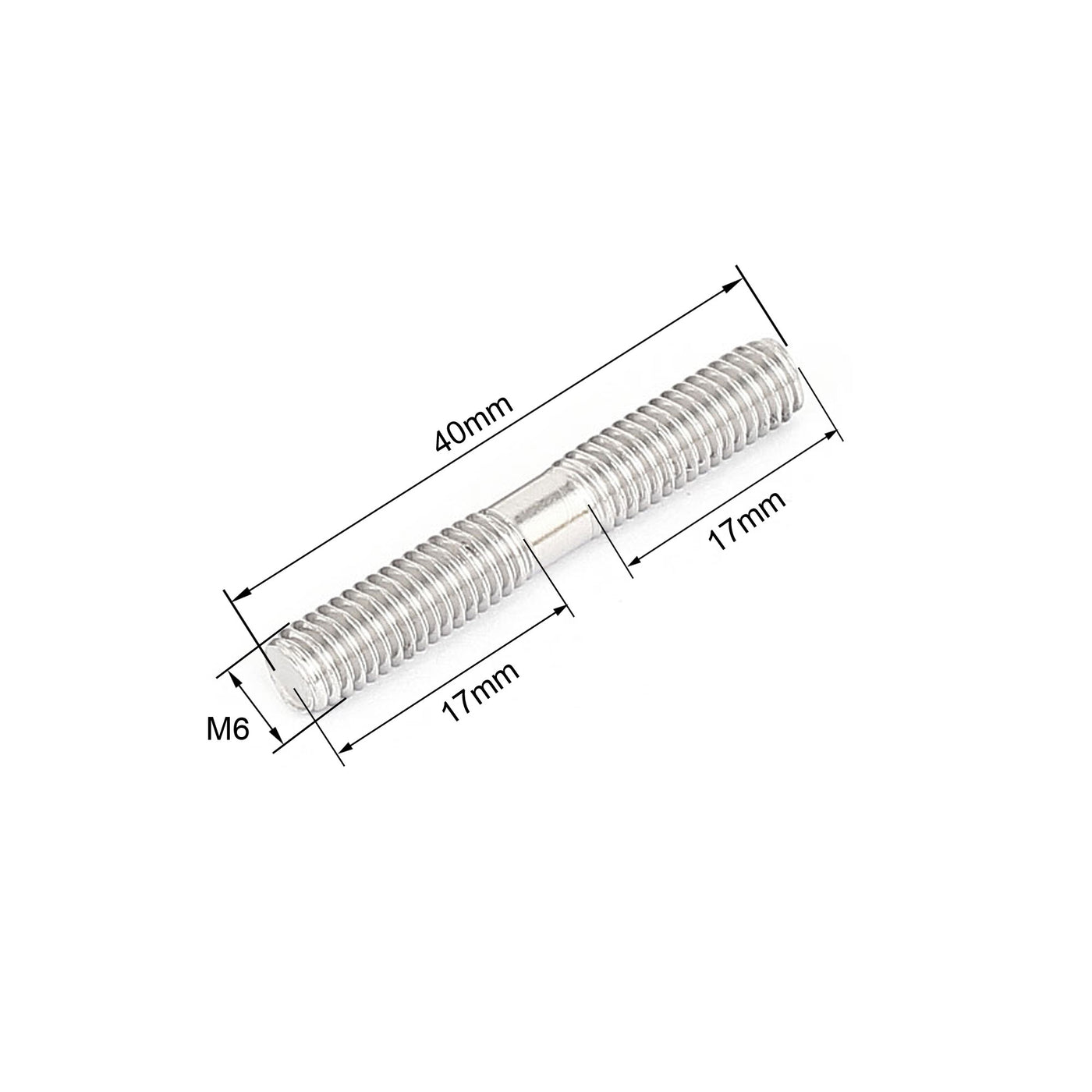 uxcell Uxcell 5stk M6x40mm 304 Edelstahl Doppel Ende Gewindebolzen Schraube Bolzen de