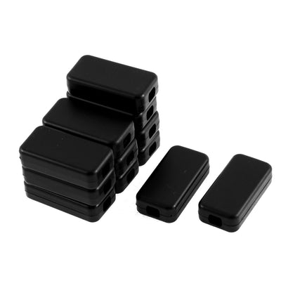 Harfington Uxcell Plastic Junction Box Case Black 40 x 20 x 10.5mm 12Pcs