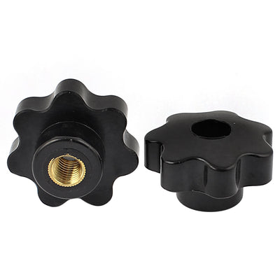 uxcell Uxcell M10x50mm Brass Thread Star Head Clamping Knob 2pcs