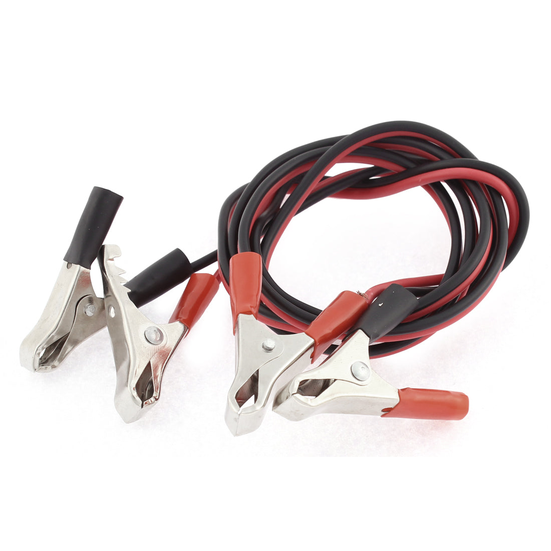 uxcell Uxcell Dual Alligator Clips Power Charger Cable Testing Wire 25A Black Red 1.23M Long