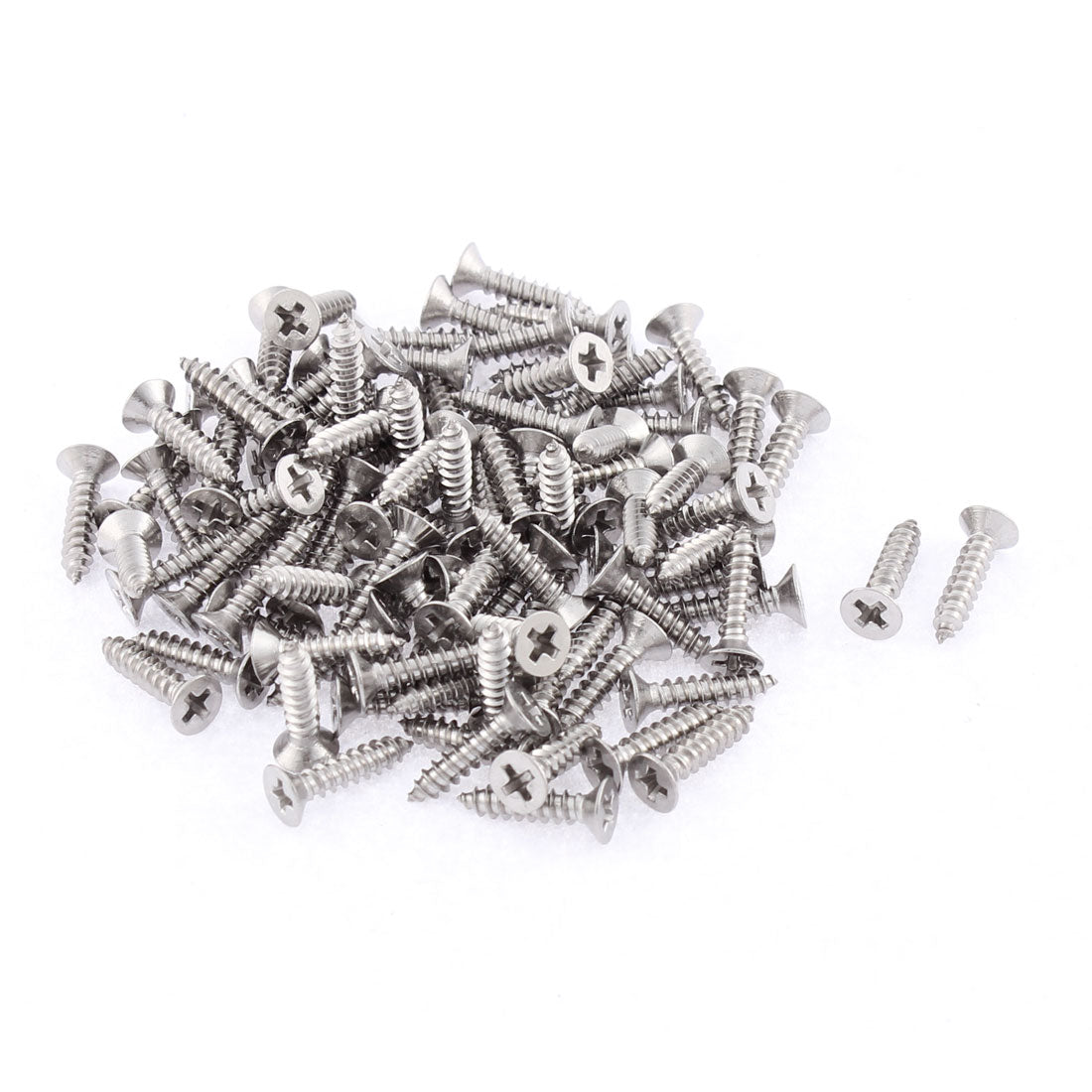 uxcell Uxcell 100 Pcs 2.9mmx13mm Stainless Steel Phillips Flat  Sheet Self Tapping Screws