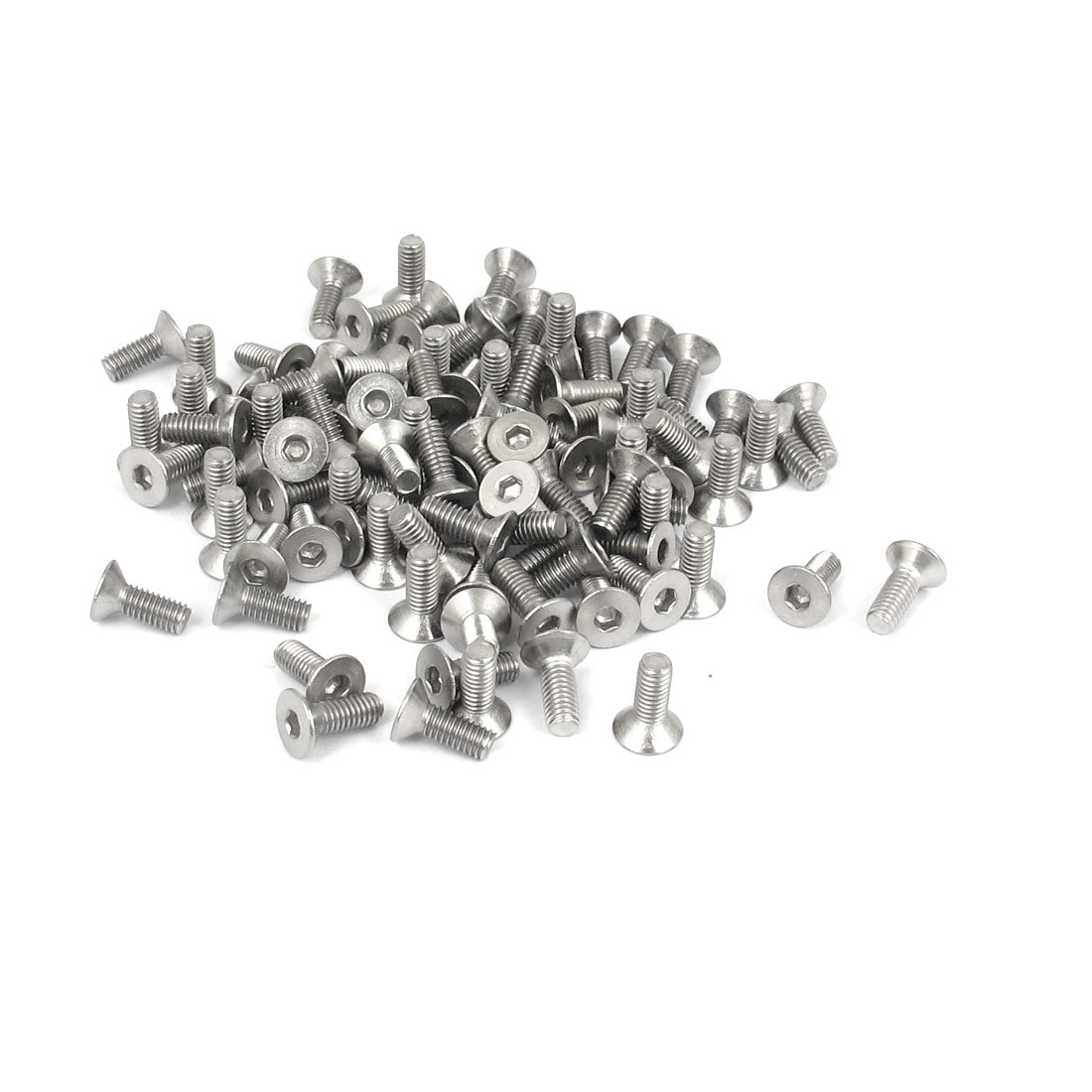 uxcell Uxcell M3 x 8mm Metric 304 Stainless Steel Hex Socket Countersunk Flat Head Screw Bolts 100PCS