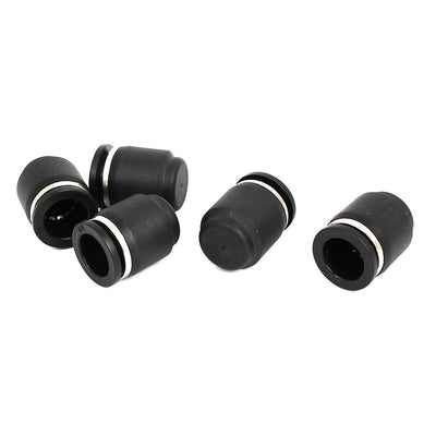 uxcell Uxcell 1/2" Dia 1 Way Push in to Connect Tubing Plastic Quick Cap Fitting 5pcs