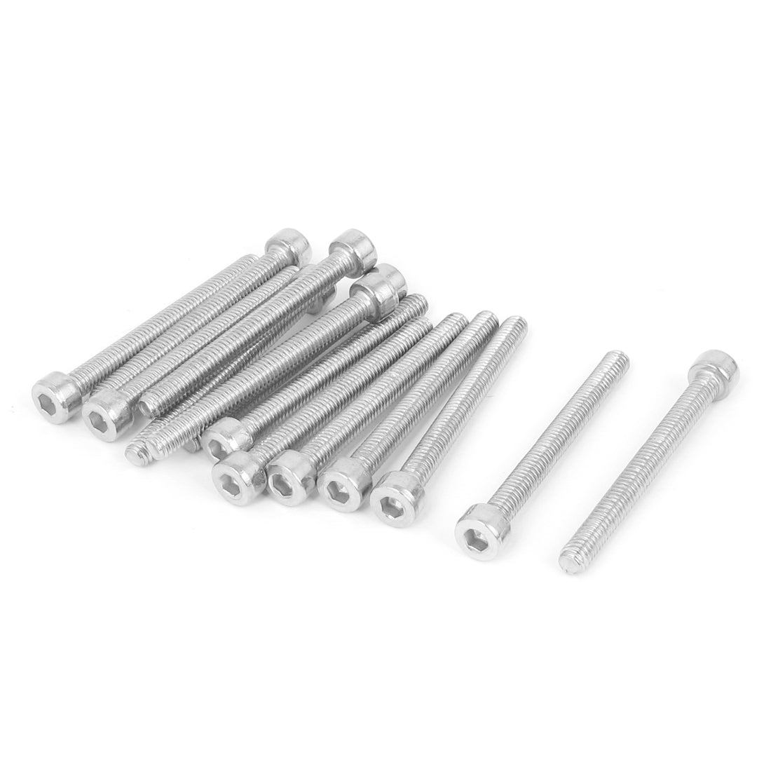 uxcell Uxcell 14pcs M4x40mm Stainless Steel Hex Socket Head Cap Bolt Screws Hardware 44mm Long