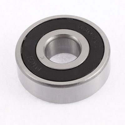 Harfington Uxcell 6302RZ 42mm x 15mm x 13mm Rubber Sealed Groove Ball Bearing Silver Tone