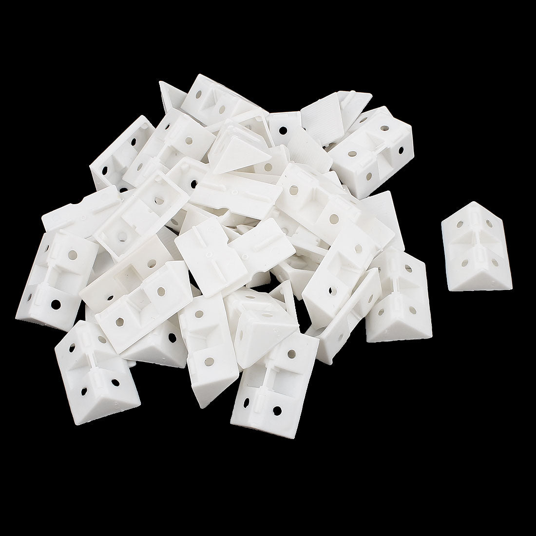 uxcell Uxcell Furniture Assembly Corner Brace 90 Degree Angle Plastic Bracket White 31Pcs