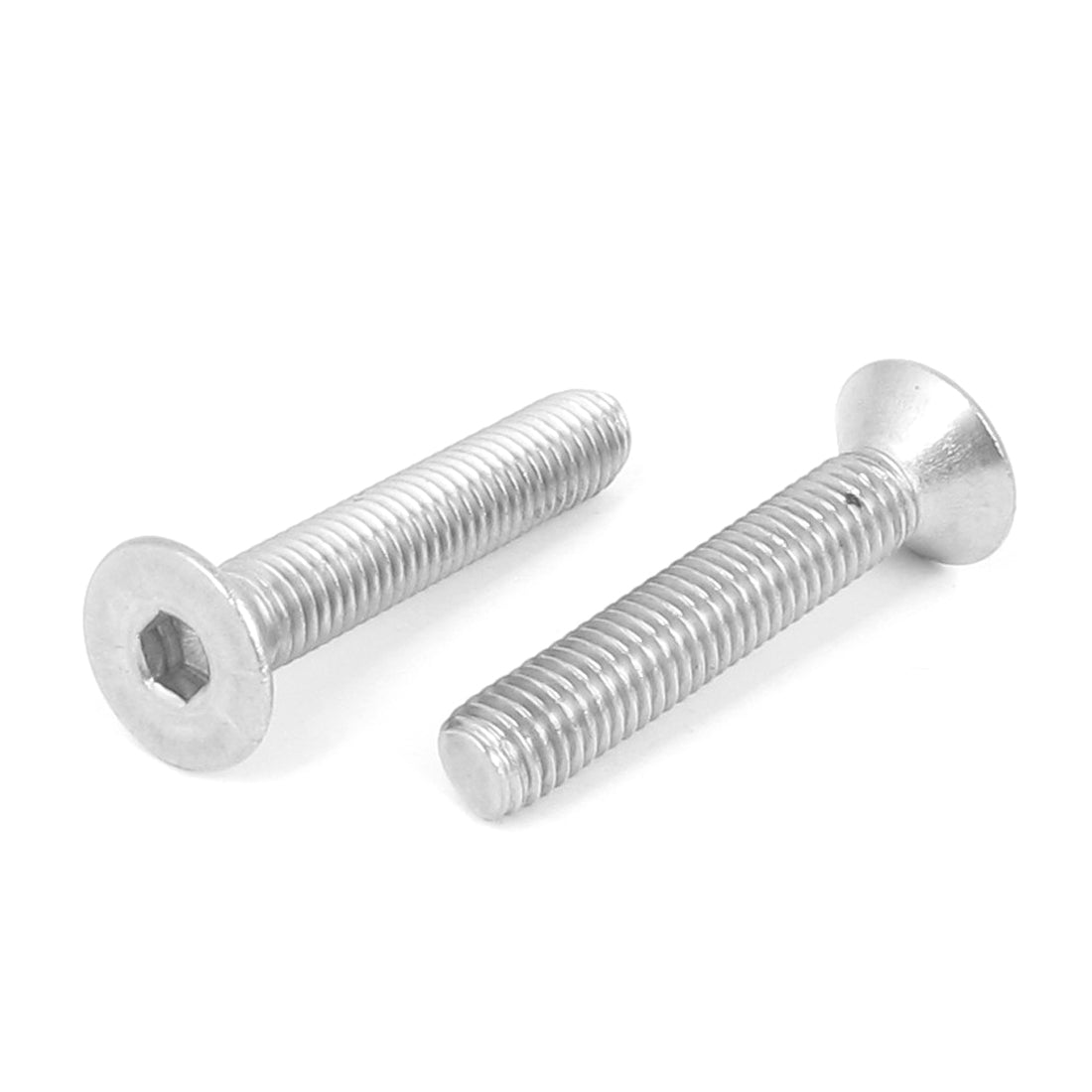 uxcell Uxcell M8 Stainless Steel Hex Socket Countersunk Flat Head Screws Bolt 45mm Long 5pcs