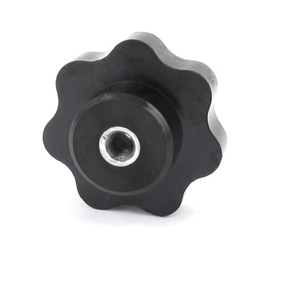 Harfington Uxcell M8 Female Thread Screw On Plastic Clamping Star Knob Black