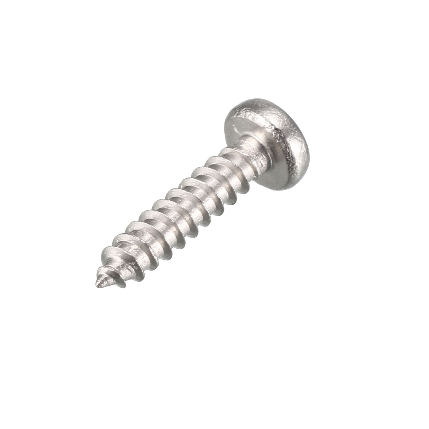 uxcell Uxcell 2.9mm x 13mm Cross Head Pan Head Self Tapping Screw Fasteners Silver Tone 100 Pcs