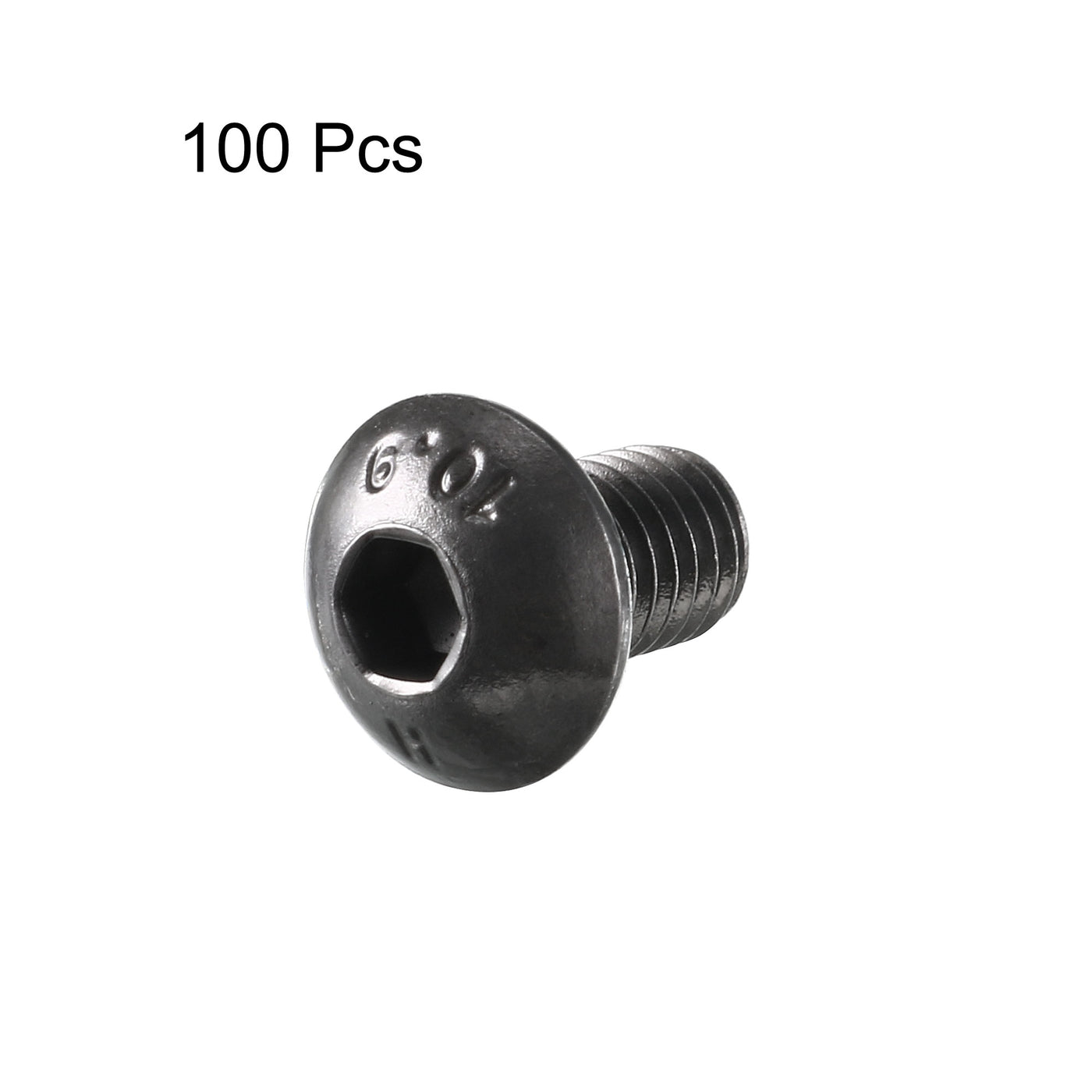 uxcell Uxcell M5x8mm 10.9 Alloy Steel Button Head Hex Socket Cap Screw Bolt Black 100pcs