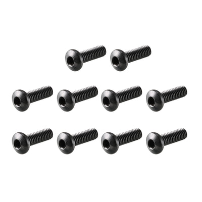 uxcell Uxcell M2.5x8mm Thread 10.9 Alloy Steel Button Head Hex Socket Cap Screw Bolt 100pcs