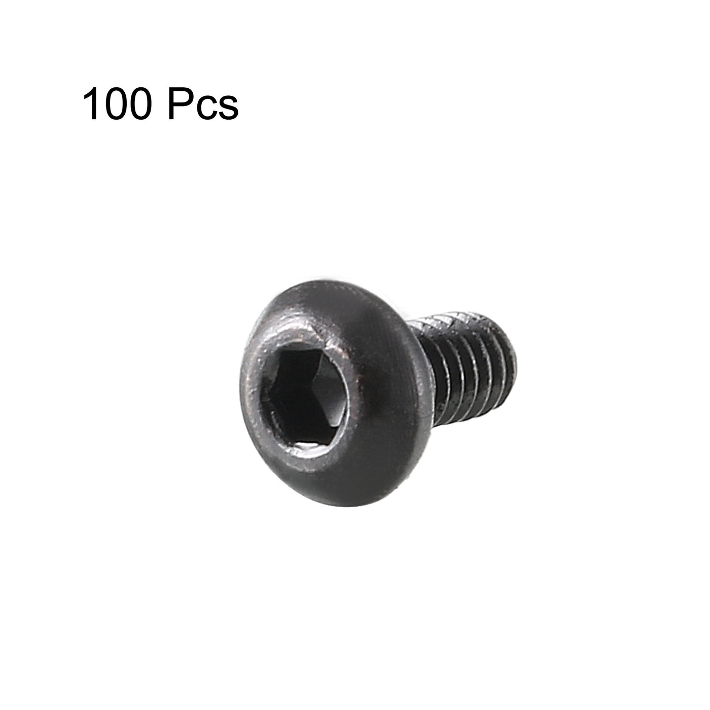 uxcell Uxcell M2x4mm Thread 10.9 Alloy Steel Button Head Hex Socket Cap Screw Bolt 100pcs