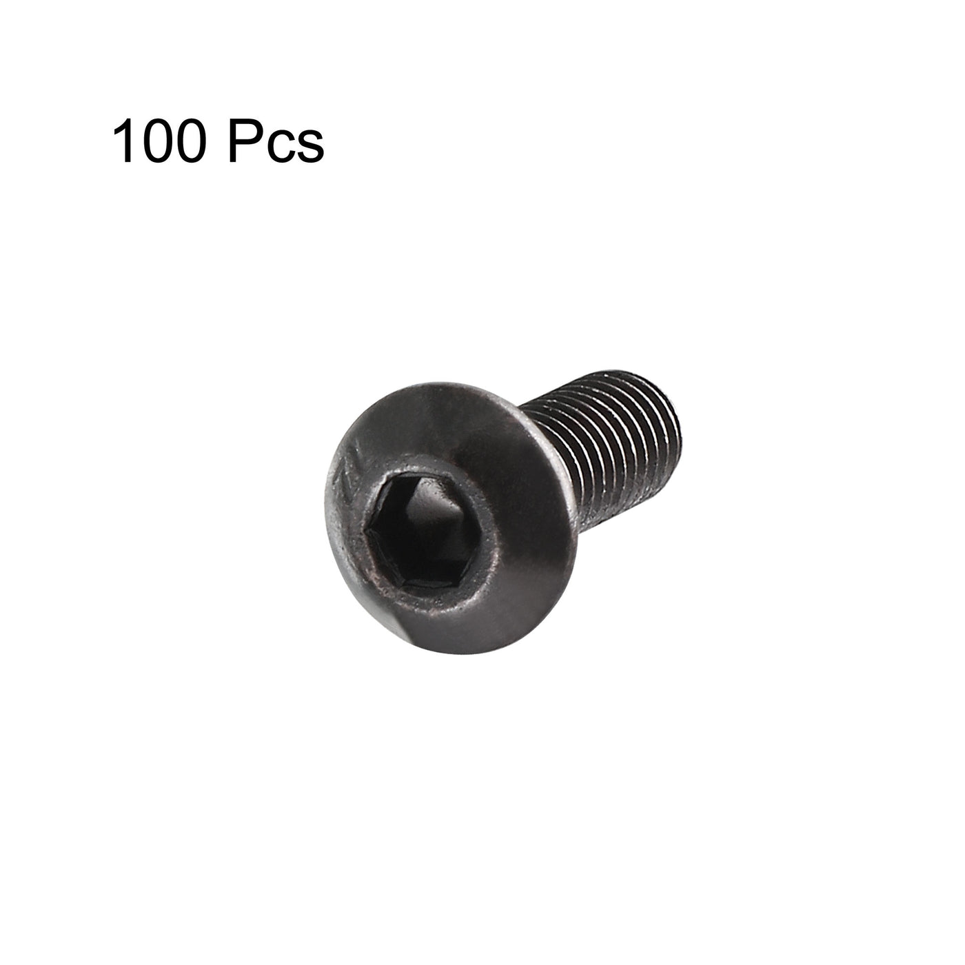 uxcell Uxcell M3x8mm Thread 10.9 Alloy Steel Button Head Hex Socket Cap Screw Bolt 100pcs