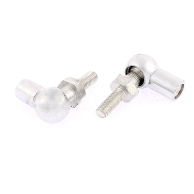 uxcell Uxcell 2stk. Gelenkkopfkugellager mit Bolzen, Recht-Hand Innengewinde M6x1,0mm und Recht-Hand Außengewinde M6x1,0mm, L-Form Kugelpfanne Endfitting