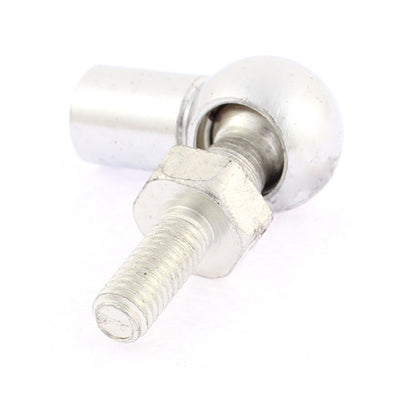 Harfington Uxcell M6 Male M8 Female Thread L Shape Ball Joint Rod End Bearing Silver Tone