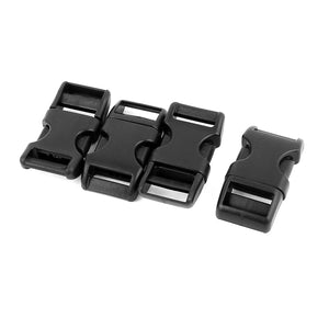 Uxcell 3 Pcs Plastic Clasp Side Release Buckle Black for 1.5cm Width Belt  Strap