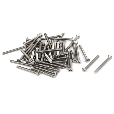 uxcell Uxcell M2x20mm Stainless Steel Phillips Flat Countersunk Head Screws 50pcs