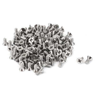 uxcell Uxcell 4#-40x1/4" Stainless Steel Phillips Flat Countersunk Head Machine Screws 100pcs