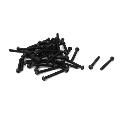 uxcell Uxcell M2x16mm Alloy Steel Button Head Hex Socket Cap Screw Bolt Black 50pcs