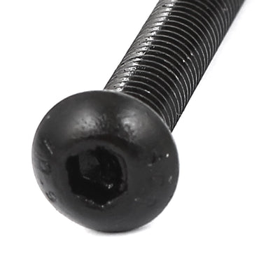 Harfington Uxcell M6x50mm 10.9 Alloy Steel Button Head Hex Socket Cap Screw Bolt Black 30pcs