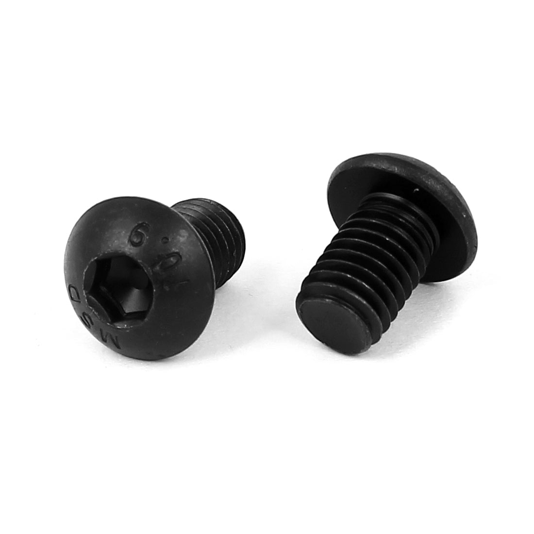 uxcell Uxcell M8x12mm 10.9 Alloy Steel Button Head Hex Socket Cap Screw Bolt Black 40pcs