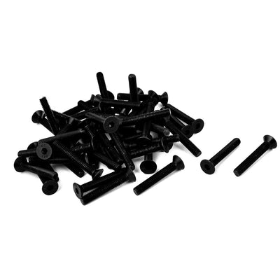 uxcell Uxcell M6x40mm 10.9 Carbon Steel Countersunk Head Hex Socket Screw Black 50pcs