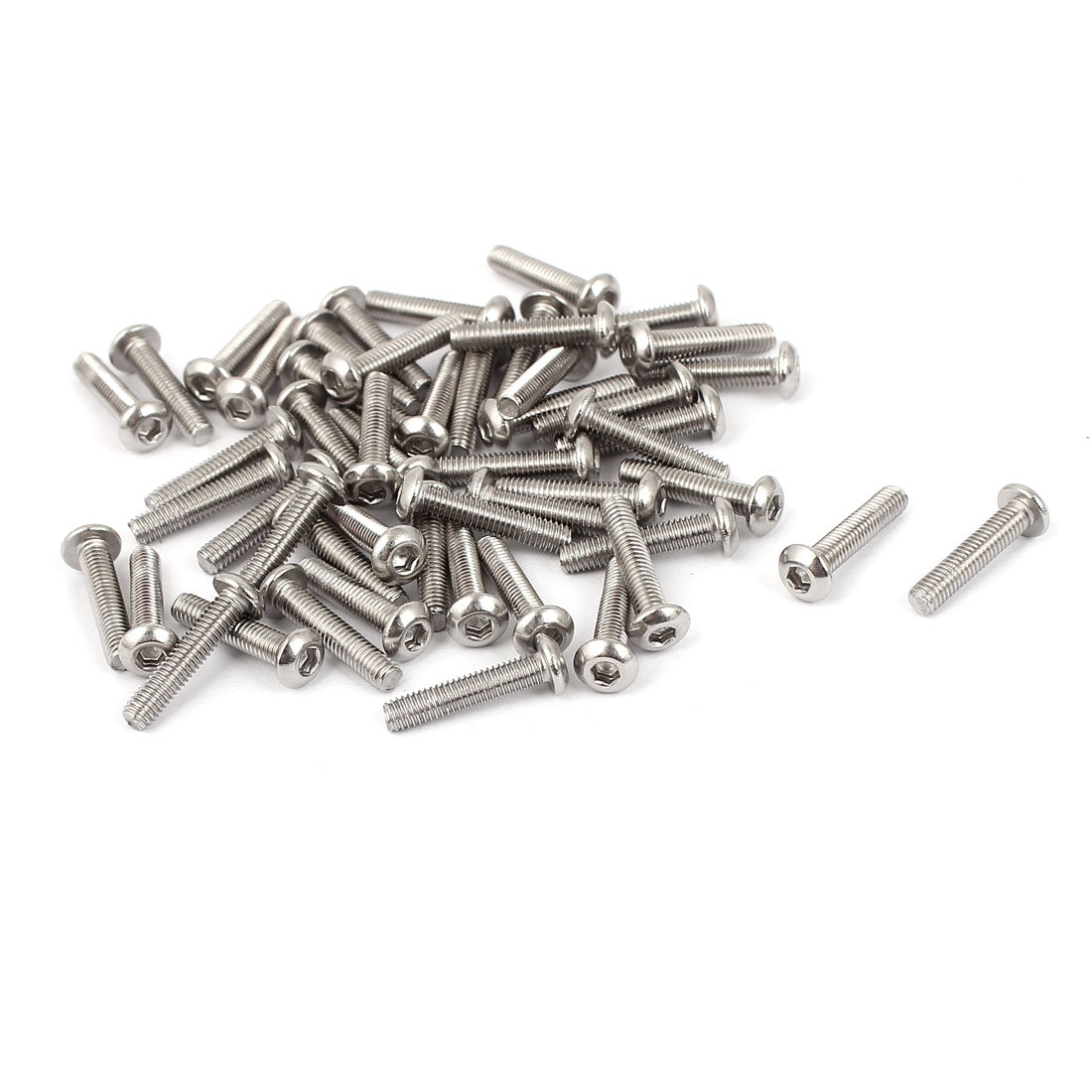 uxcell Uxcell M3 x 14mm Stainless Steel Button Head Socket Cap Screw 50 Pcs