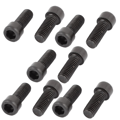 uxcell Uxcell 10 Pcs M8 x 20 Alloy Steel Hex Bolt Socket Head Cap Machine Screws Black