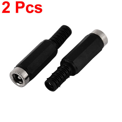 uxcell Uxcell 2pcs 5.5mm x 2.1mm Solder Type Female DC Power Inline Socket Jack Connector Adapter