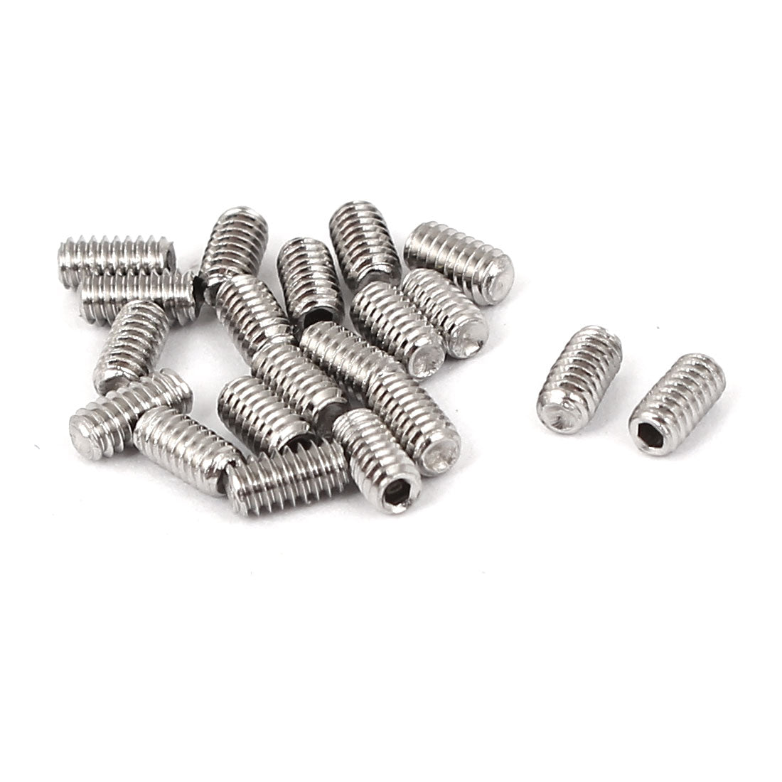 uxcell Uxcell M2x4mm Cup Point Hex Socket Grub Set Screws 20pcs for Gear