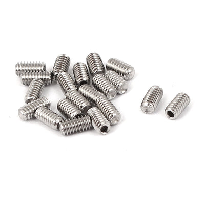 Harfington Uxcell M2x4mm Cup Point Hex Socket Grub Set Screws 20pcs for Gear