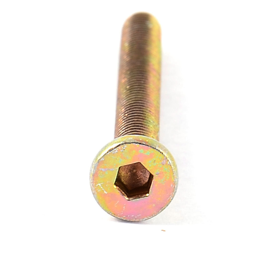 uxcell Uxcell M6 x 60mm Male Thread Hex Socket Head Cap Screw Bolt Bronze Tone 6 Pcs