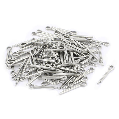 uxcell Uxcell 2mm x 22mm x 16mm Stainless Steel Split Cotter Pins  Silver Tone 110Pcs