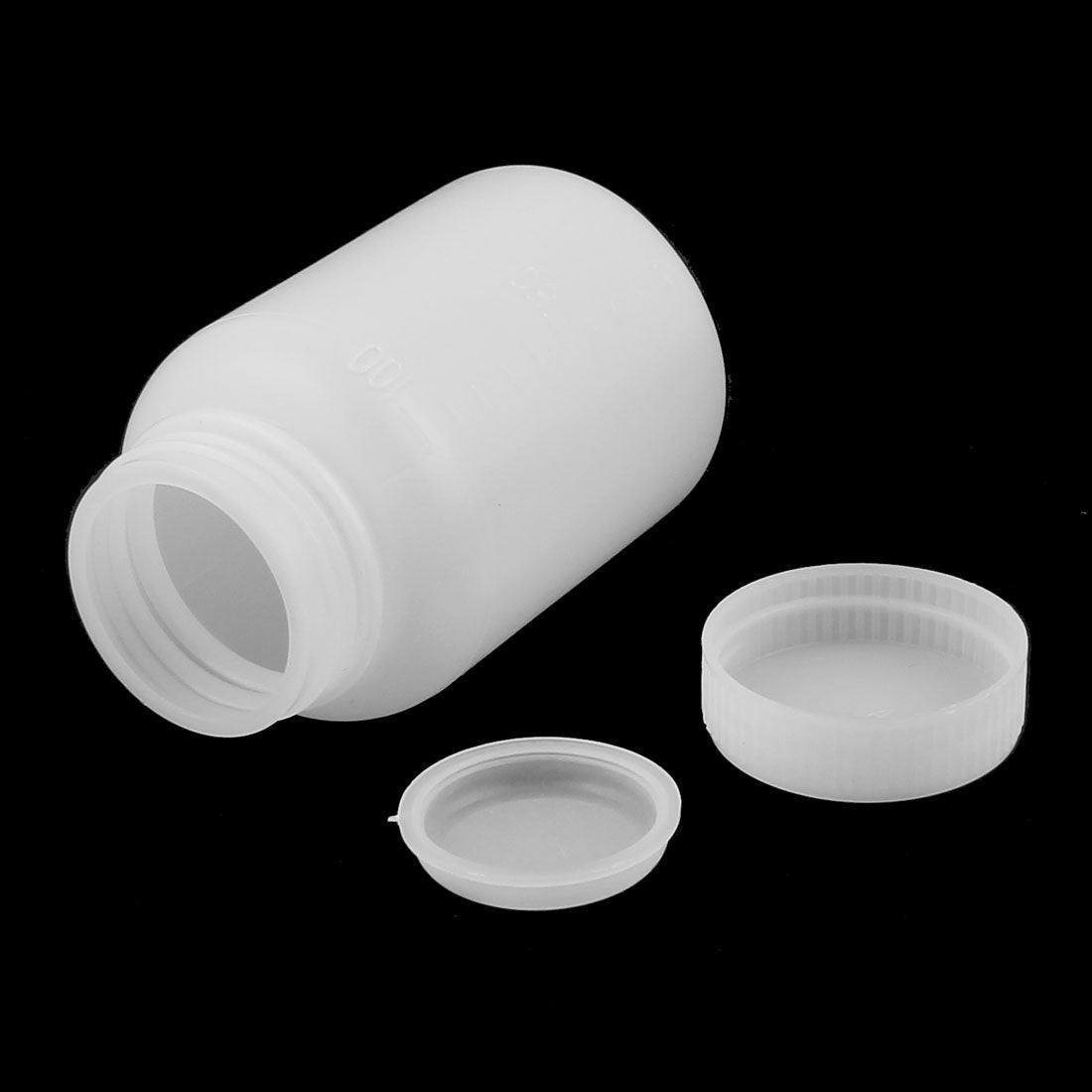 uxcell Uxcell 2 Pcs 100mL Laboratory Chemical Storage Case White Plastic Clear Bottle