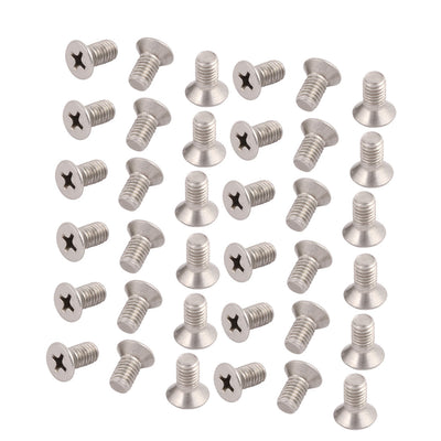 uxcell Uxcell M5x10mm 304 Stainless Steel Countersunk Phillips Machine Screws Bolts 36pcs