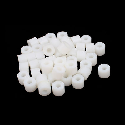 uxcell Uxcell Round Plastic Non-threaded Column Standoff Support Spacer Tube White 12x9mm 50pcs