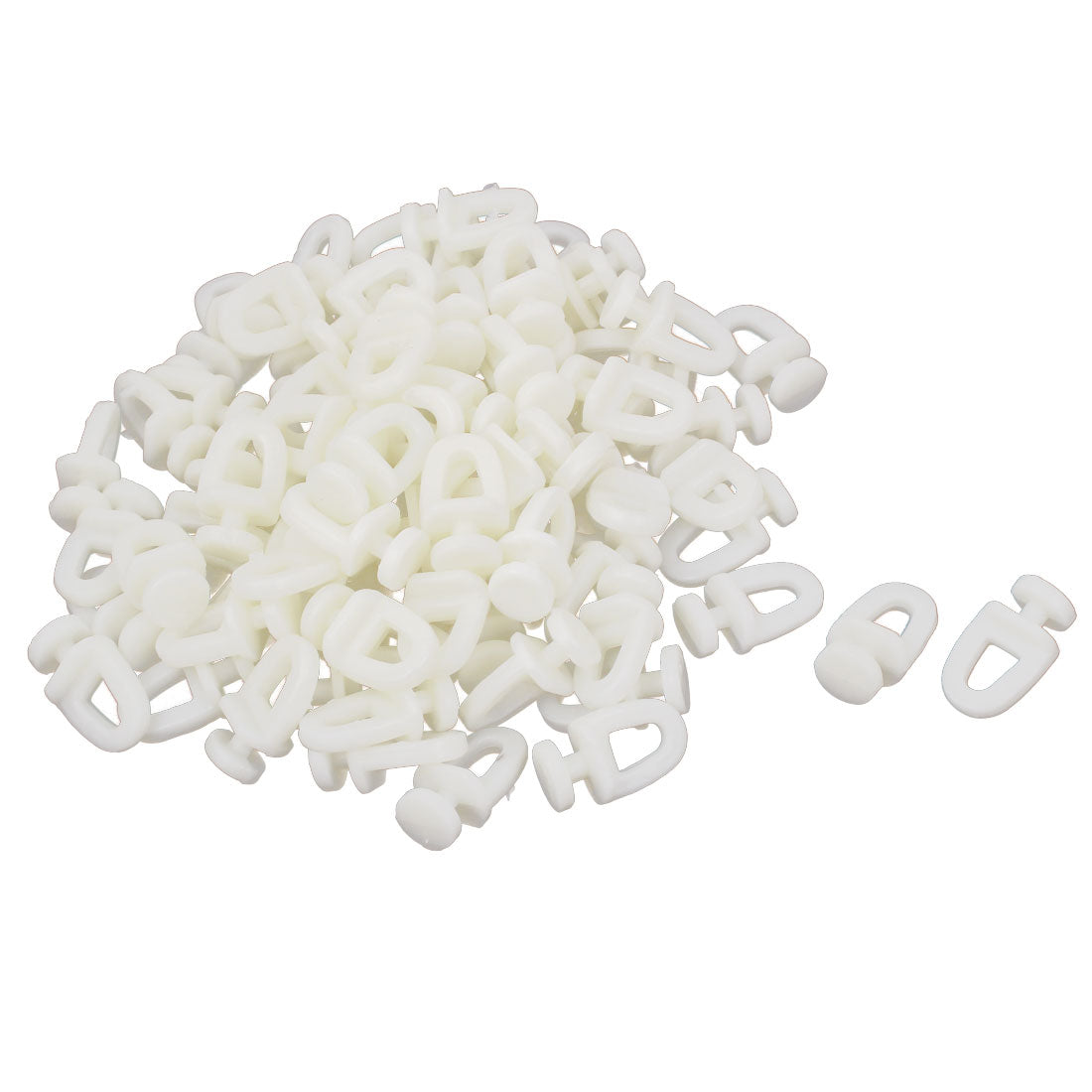 uxcell Uxcell 24mm Length Plastic Curtain Track Rail Carrier Slide Glide Rollers White 80 Pcs