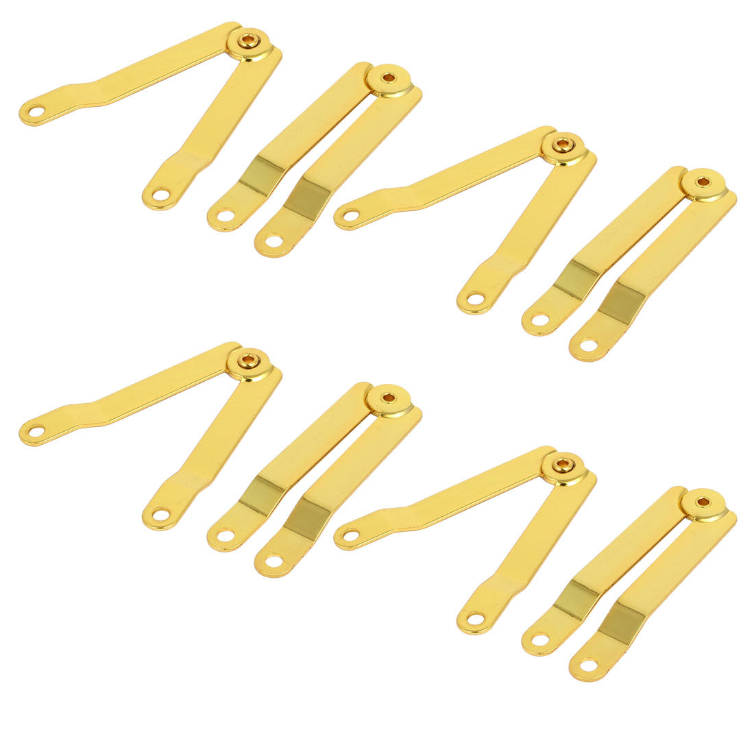 uxcell Uxcell Jewelry Box Case Metal Cover Lid Support Hinges Gold Tone 1mm Thickness 8pcs