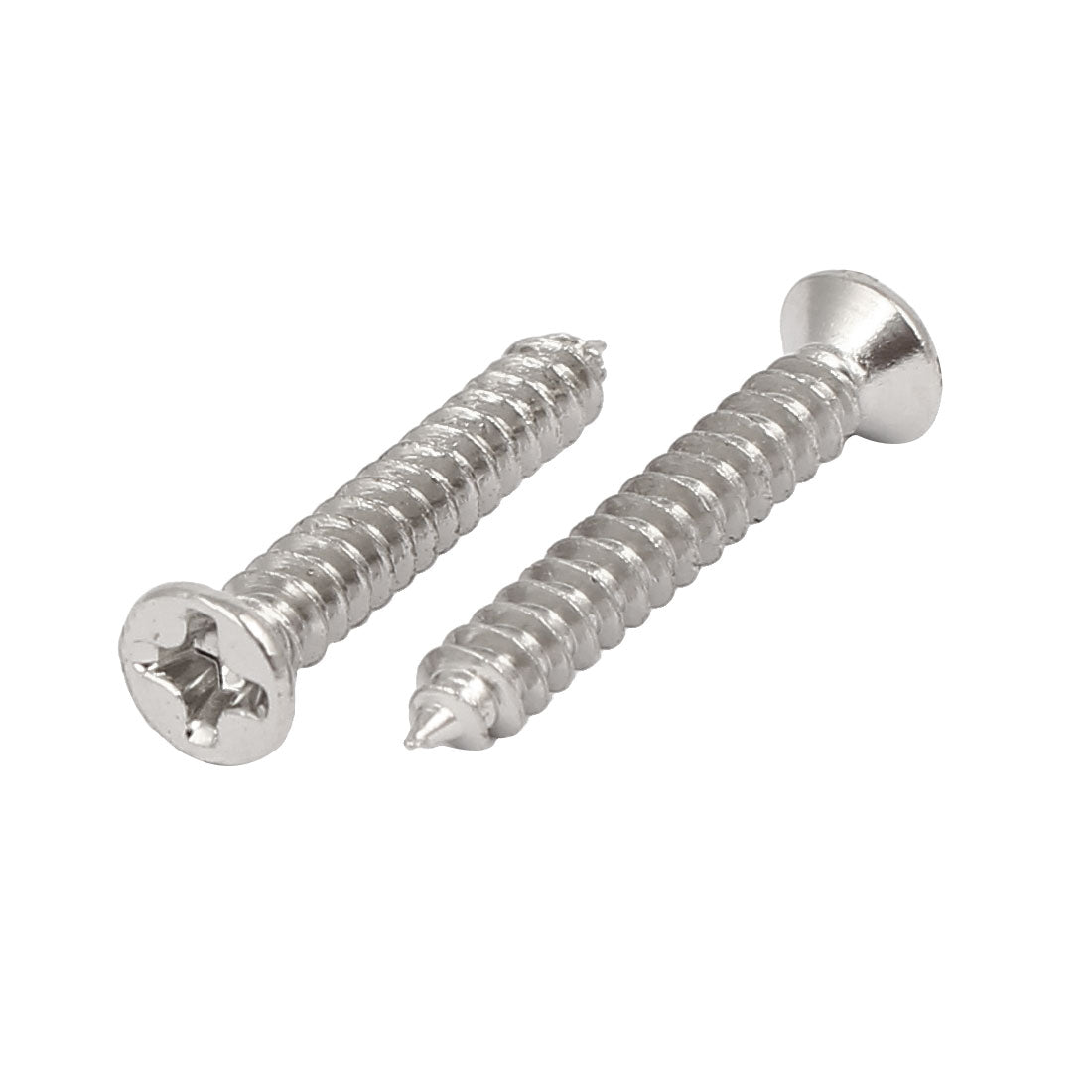 uxcell Uxcell M3 x 20mm Phillips Flat Head Self Tapping Screws Silver Tone 190pcs