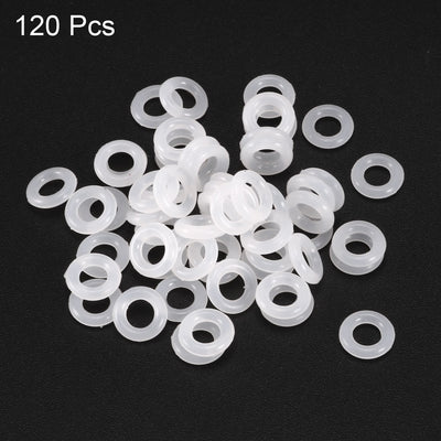 Harfington Uxcell 4mm x 8mm x 2mm Oil Gas Seal   Gasket Sealing Rings Clear White 120 Pcs