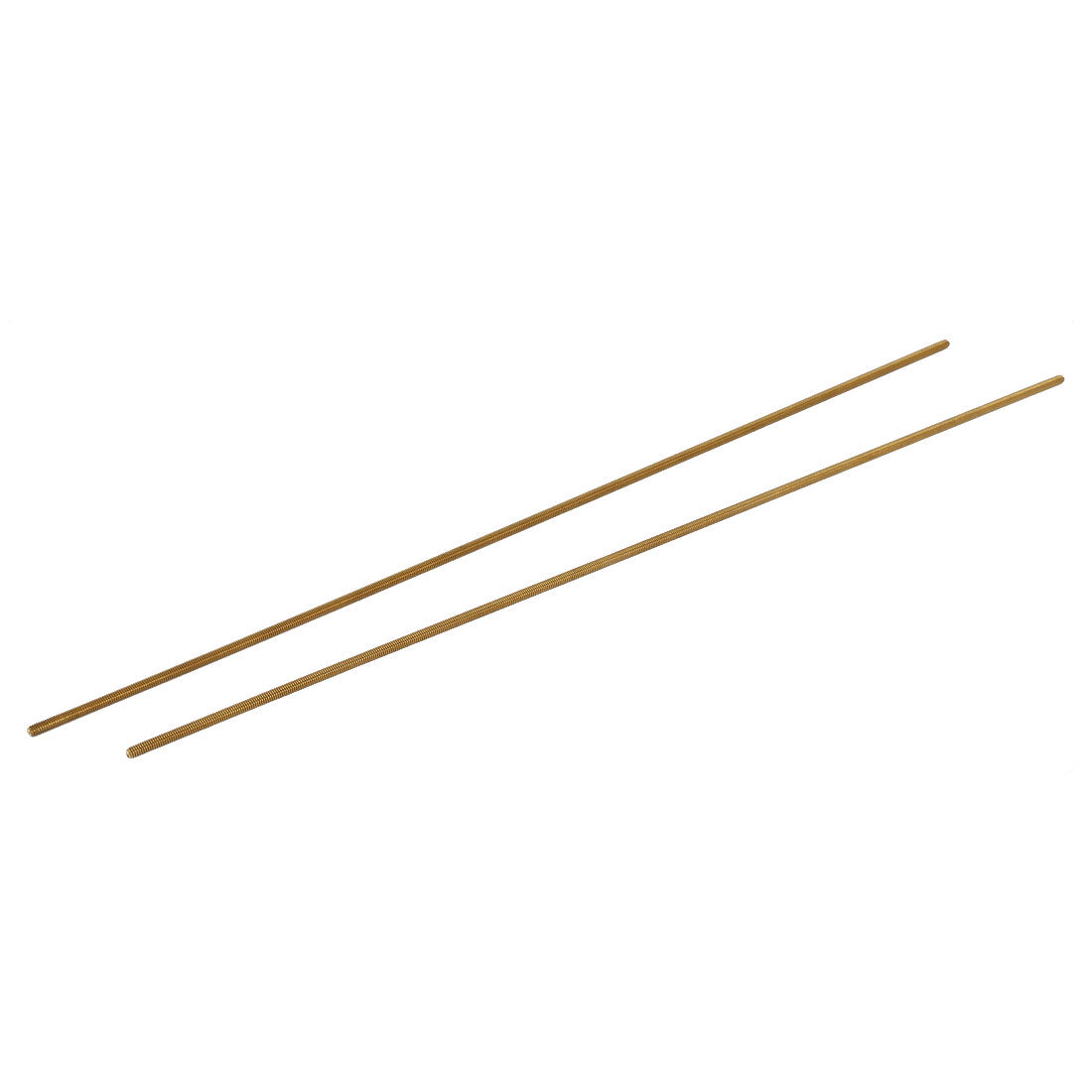 uxcell Uxcell M2.5 x 250mm Male Threaded 0.45mm Pitch All Thread Brass Rod Bar Studs 2 Pcs