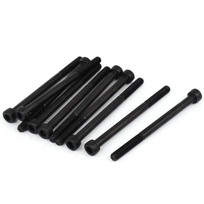 uxcell Uxcell M5x70mm 12.9 Alloy Steel Hex Socket Screws Partially Threaded Bolt Black 10Pcs