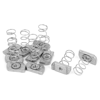 Harfington Uxcell 10 Pcs M8 304 Stainless Steel Long Spring Channel Nuts