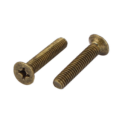 Harfington Uxcell M4 x 20mm Metric Phillips Drive Machine Flat Head Countersunk Screws 30 Pcs