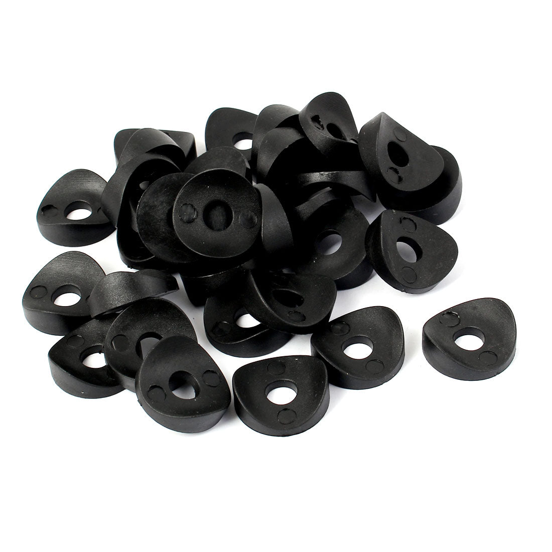 uxcell Uxcell 25mm Diameter Metric Disc Plastic Spring Deck Washers Black 30 Pcs