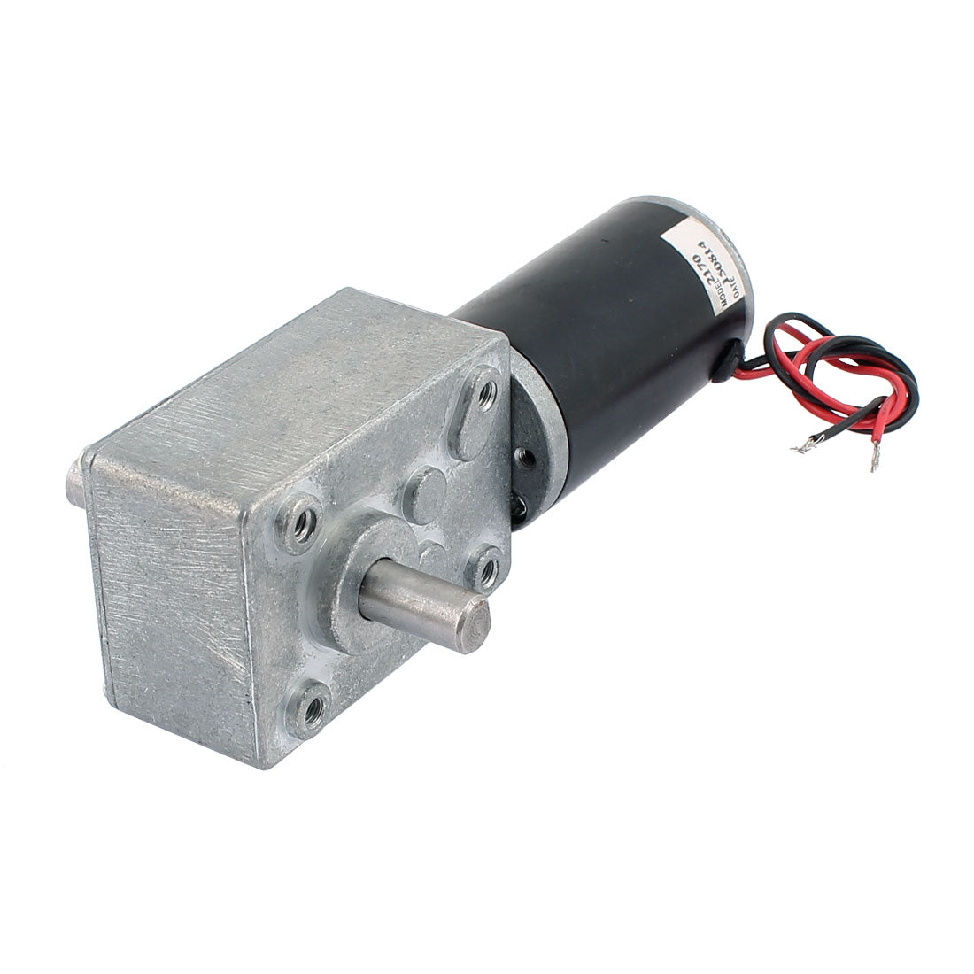 uxcell Uxcell DC 24V 100RPM 8mmx15mm Dual D-Shape Shaft Electric Power Turbo Worm Geared Motor