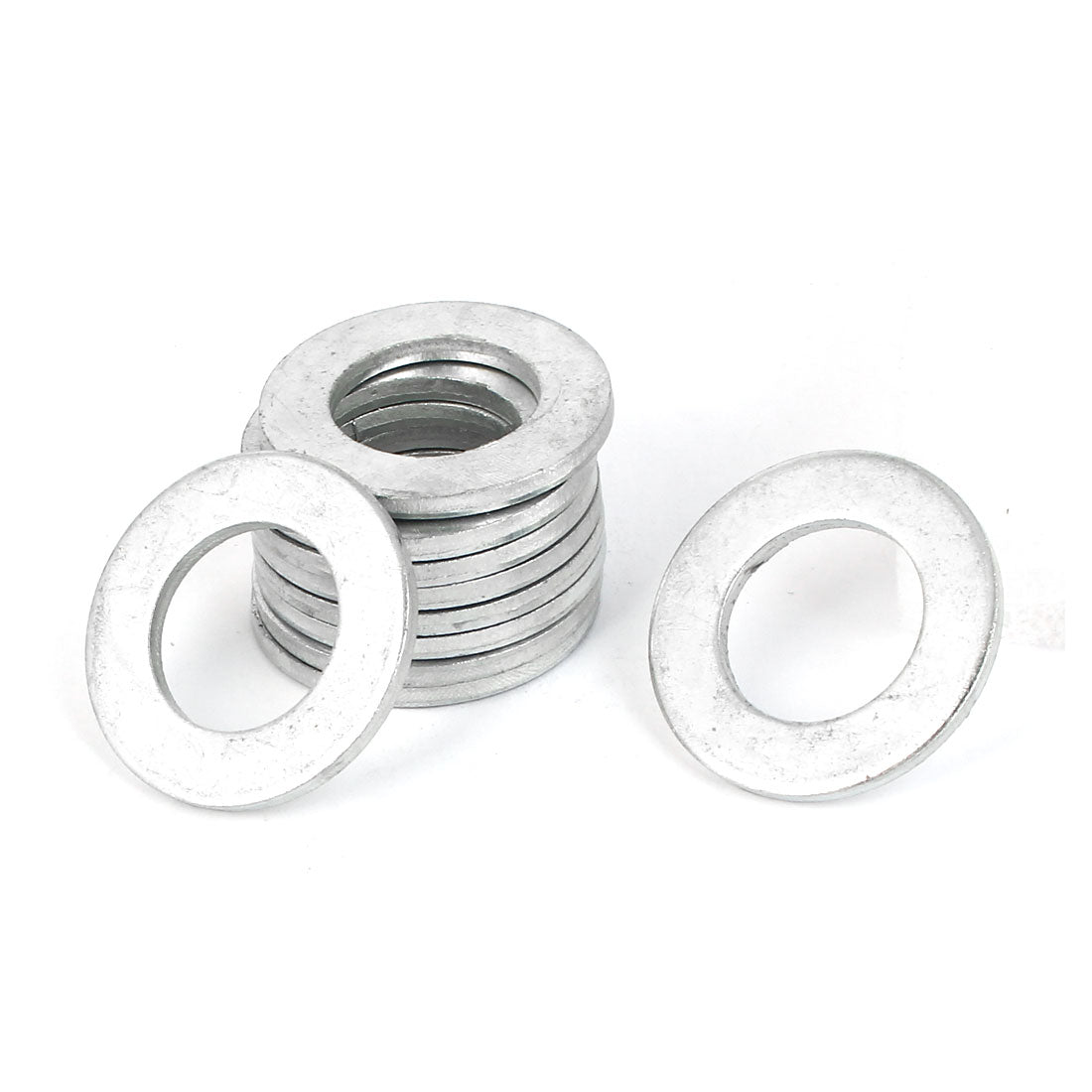 uxcell Uxcell 22mm x 38mm Zinc Plated Flat Pads Washers Gaskets Fasteners GB97 10PCS