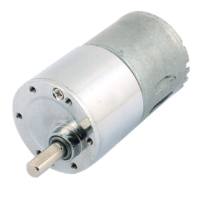 Harfington Uxcell High Torque Low Speed Solder Cylindrical Reduction Gear Box Motor DC 24V 20RPM